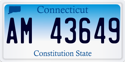 CT license plate AM43649