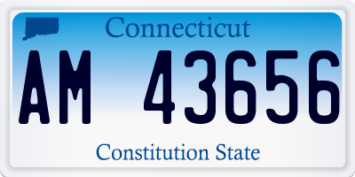 CT license plate AM43656
