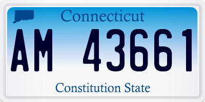 CT license plate AM43661