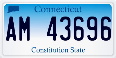 CT license plate AM43696