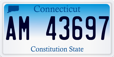 CT license plate AM43697