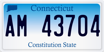 CT license plate AM43704