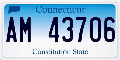 CT license plate AM43706