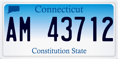 CT license plate AM43712