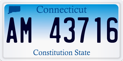 CT license plate AM43716
