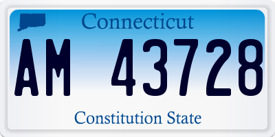 CT license plate AM43728