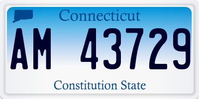 CT license plate AM43729