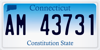CT license plate AM43731