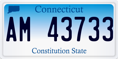 CT license plate AM43733