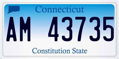CT license plate AM43735