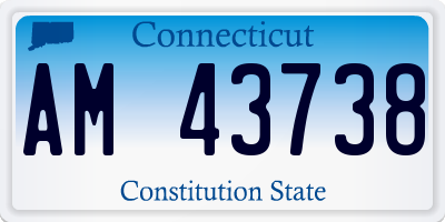 CT license plate AM43738