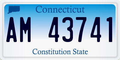 CT license plate AM43741