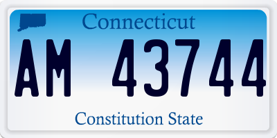 CT license plate AM43744