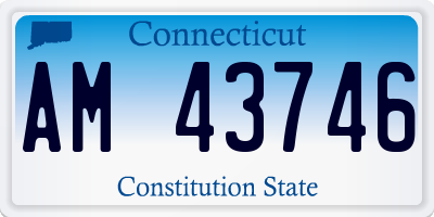 CT license plate AM43746