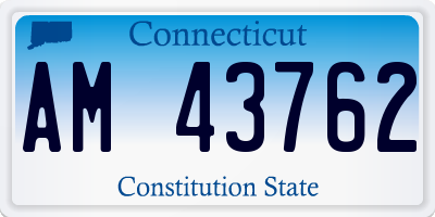 CT license plate AM43762