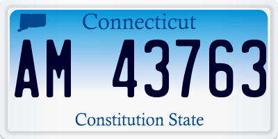 CT license plate AM43763