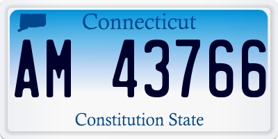 CT license plate AM43766