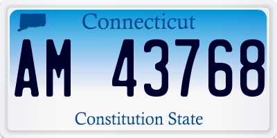CT license plate AM43768