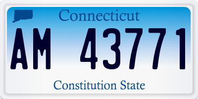 CT license plate AM43771