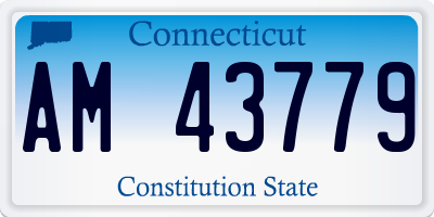 CT license plate AM43779