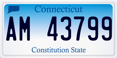 CT license plate AM43799
