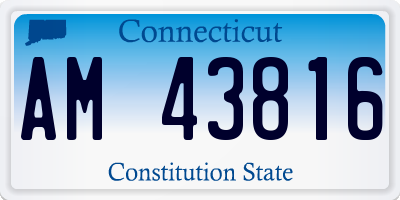 CT license plate AM43816
