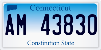 CT license plate AM43830