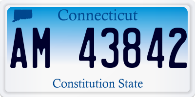 CT license plate AM43842