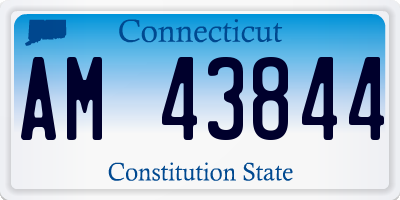 CT license plate AM43844