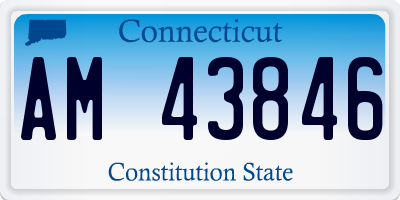 CT license plate AM43846