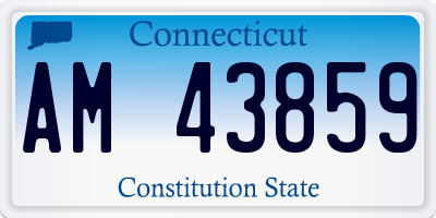 CT license plate AM43859