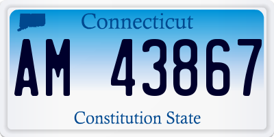 CT license plate AM43867