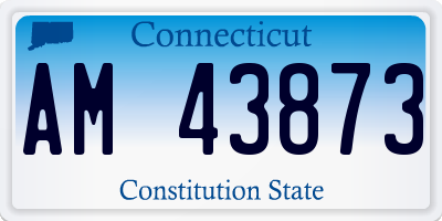 CT license plate AM43873