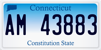 CT license plate AM43883