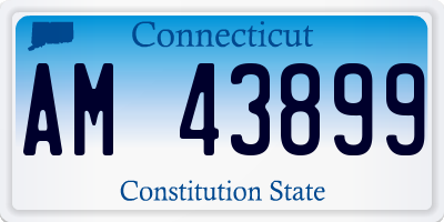 CT license plate AM43899