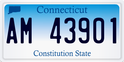 CT license plate AM43901