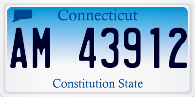 CT license plate AM43912