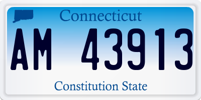 CT license plate AM43913