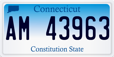 CT license plate AM43963