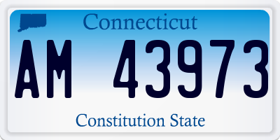 CT license plate AM43973