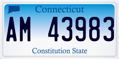 CT license plate AM43983