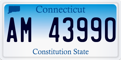 CT license plate AM43990