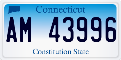 CT license plate AM43996