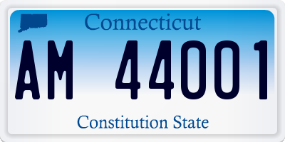 CT license plate AM44001