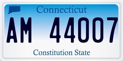 CT license plate AM44007