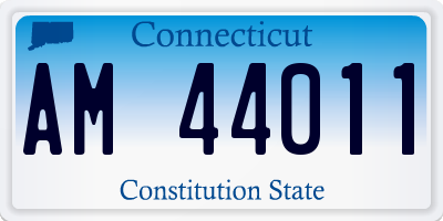 CT license plate AM44011