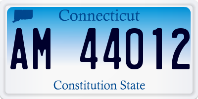 CT license plate AM44012