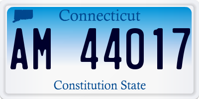CT license plate AM44017