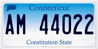 CT license plate AM44022