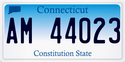 CT license plate AM44023